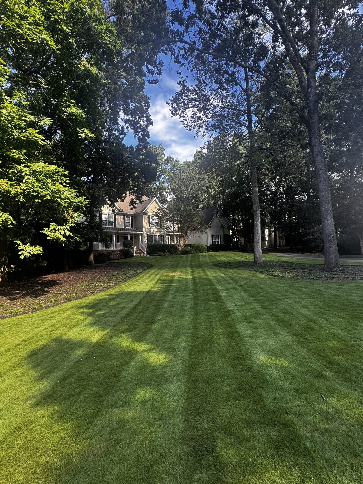 Freshly mowed lawn in Canton, GA